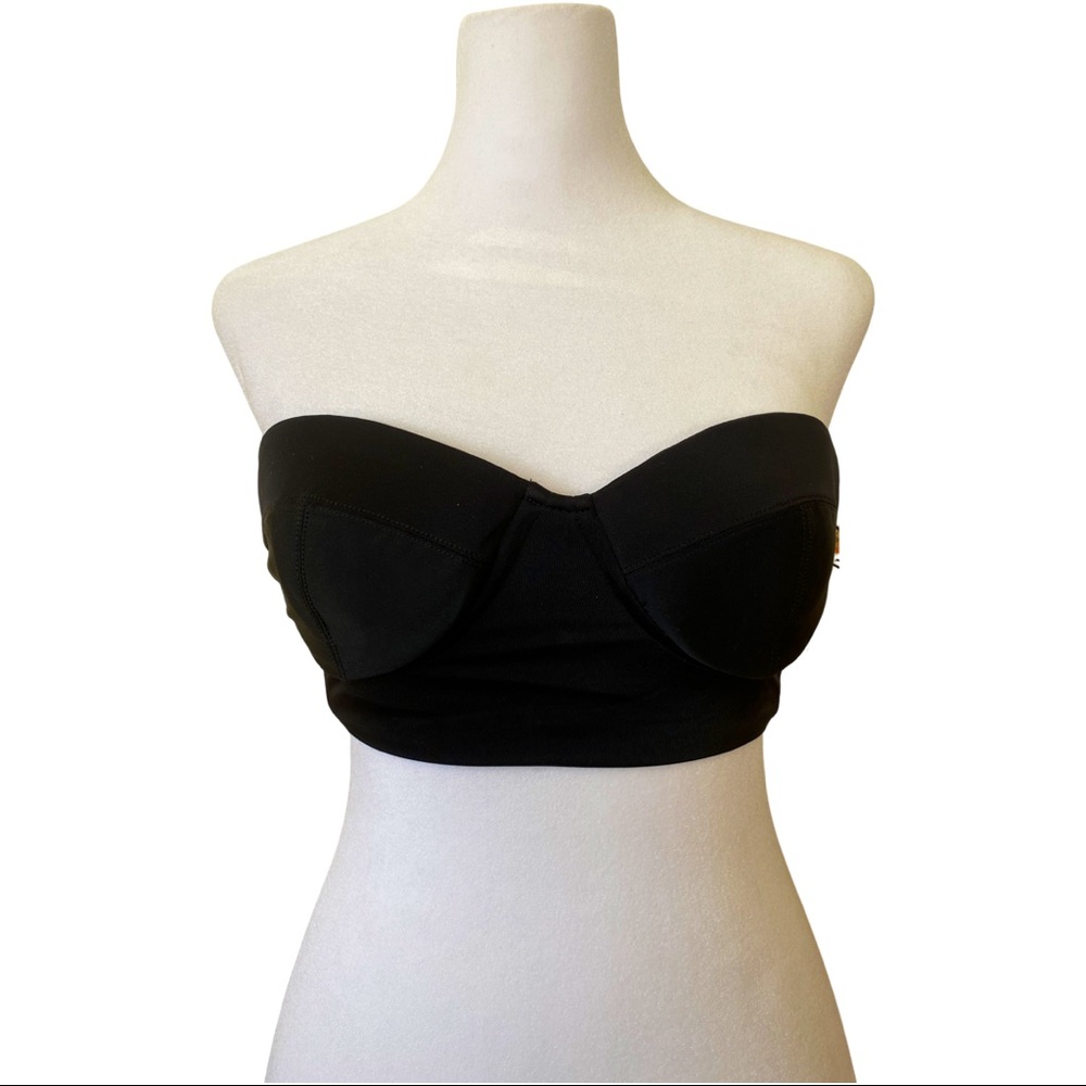 Black strapless swim bra/Small/ Omo/ with tags/ brand new